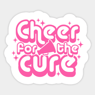 Cheer For the Cure Breast Cancer Awareness Pink Font Sticker